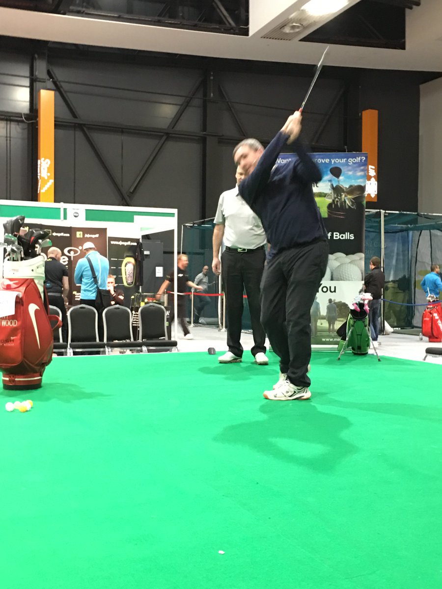MindFitSport's tweet photo. @ukretainingwall on the main stage of the 2015 @LondonGolfShow with @MindFitGolf coach, presenter and compere Tony Westwood. https://t.co/8CT1XKJOC7