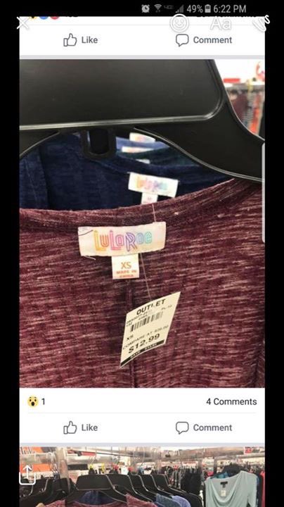 bakingblithely's tweet photo. @BeallsOutlet @BurkesOutlet @LuLaRoe clothing was recently found for sale in your stores. Are they counterfeit? https://t.co/KG5QynwqXT