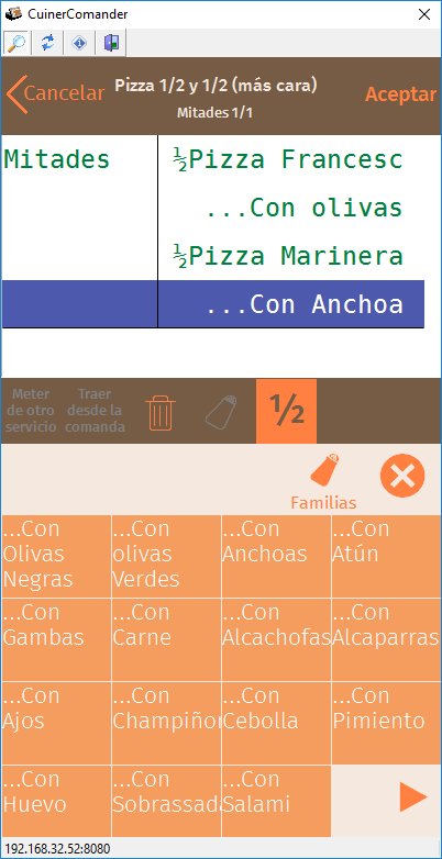 softwarecuiner's tweet photo. En la #version56 puedes ahora tomar pedidos de pizza con 2 mitades diferenciadas y elige si cobrar 50% de cada una o la de mayor precio https://t.co/fjGgl7ffOJ