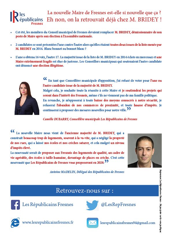 LesRepFresnes's tweet photo. La nouvelle Maire de #Fresnes est-elle si nouvelle que ça ?
Eh non, on la retrouvait déjà chez Monsieur #BRIDEY ! https://t.co/b8hTaIFR4t