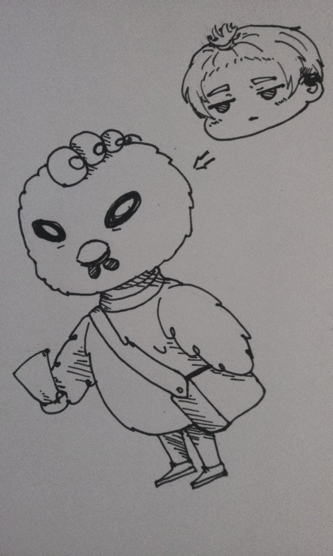 katya_sair's tweet photo. #Neko_chaps #Mark #Chibi #Марк #Чиби #Anime #аниме #chicken #chick #Costume #Sketch #byKS https://t.co/Cd5sg49jFZ