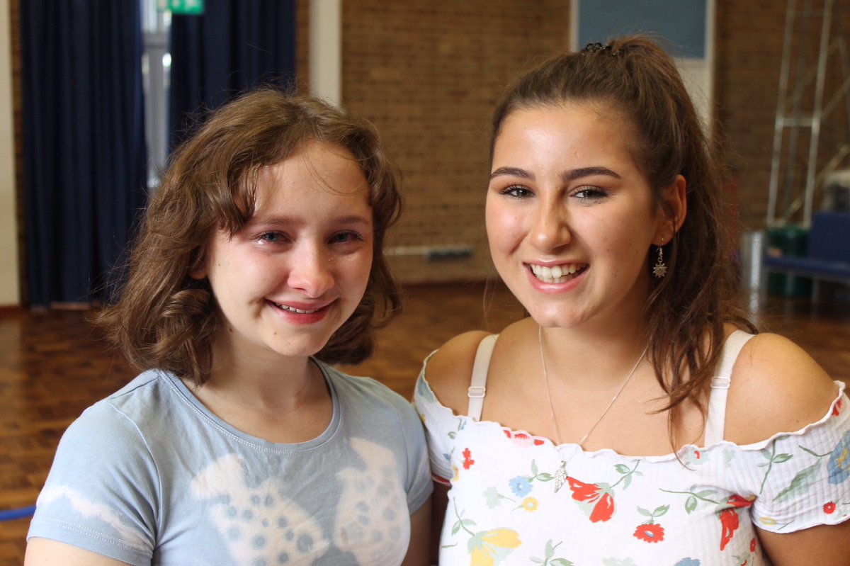 wyvernstedmunds's tweet photo. Rosie and Lydia - tears of happiness on achieving grade 9 in English well done girls! https://t.co/JVyF1kWULP