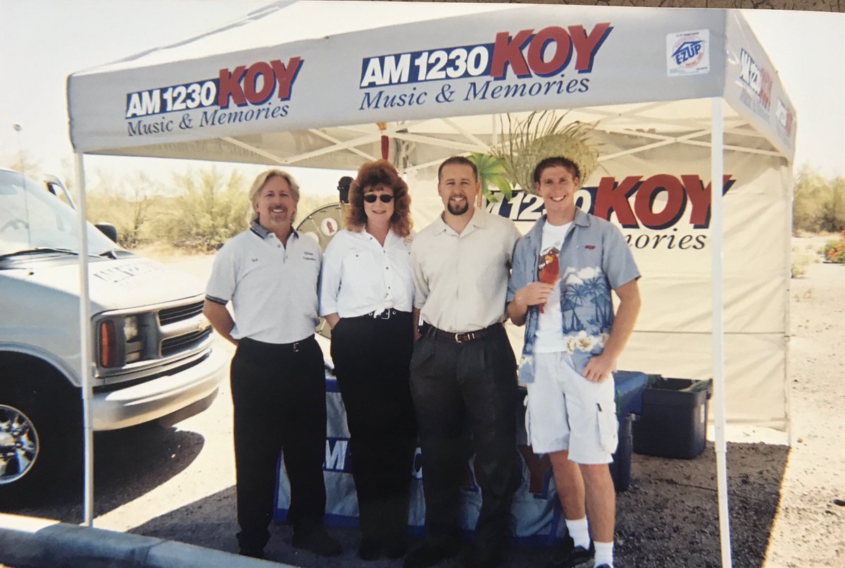 #TBT Our President, Chris with part of the Wilhelm team and KOY Radio. KOY (1230 AM) was the first radio station in the state of Arizona.