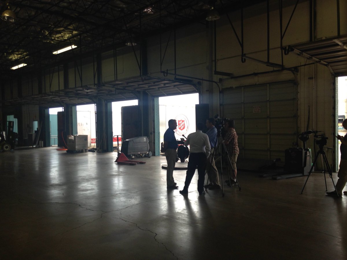 Alvin Migues being interviewed by local media about <a href="/SalArmyTXEDS/">Salvation Army TXEDS</a> response to #Harvey.