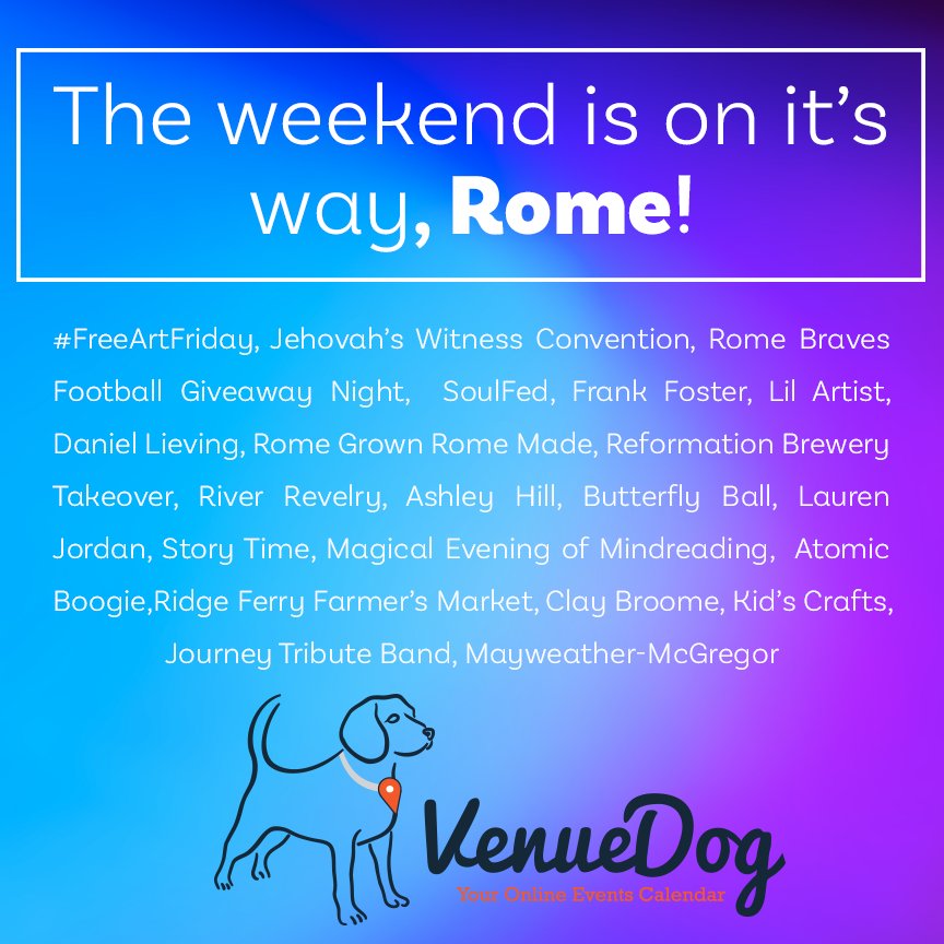 Bring on the weekend fun! #romegeorgiaevents