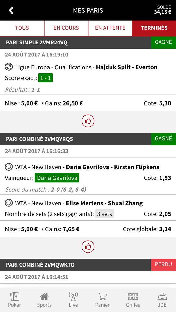 PronosAtp's tweet image. Hop la un score exact à 5,30