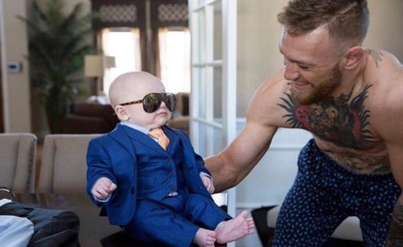 SportBlogNYC's tweet image. Conor McGregor Jr. is all ready for dad's big fight