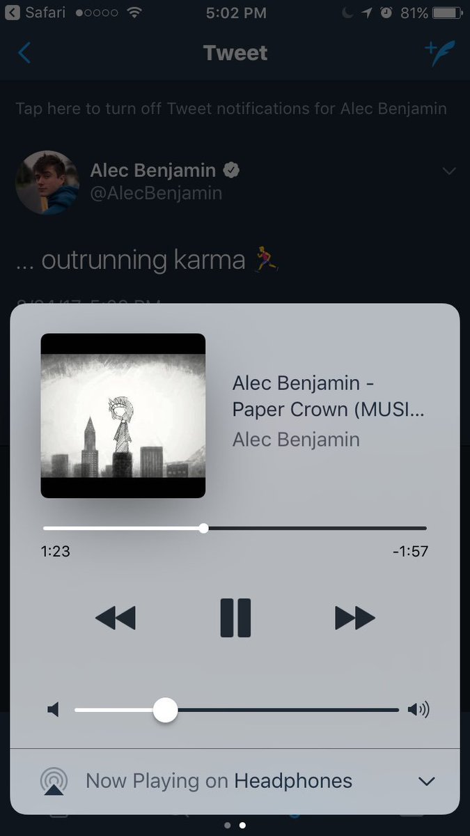 Alecbenjamin On Twitter Outrunning Karma