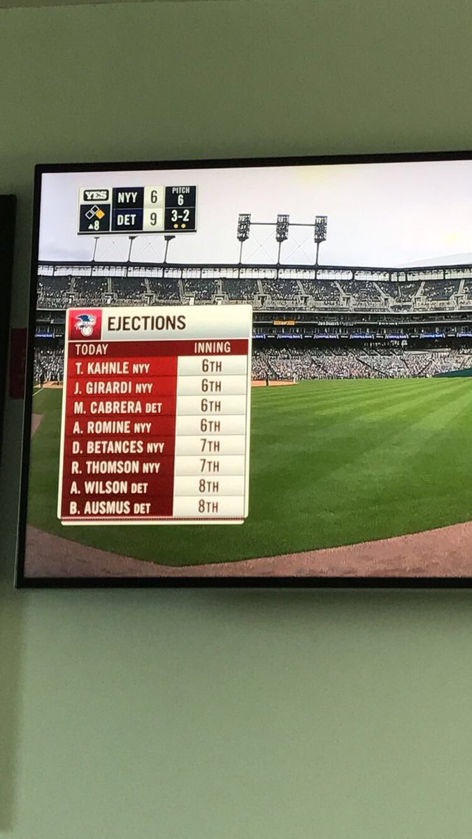 AFRPod's tweet photo. "Hey honey...How was your game today" ππππ #NYYvsDet #BrawlOut #EjectMe #MLB #Yankees #Tigers #SwingFirst https://t.co/jTQnlTZx5M