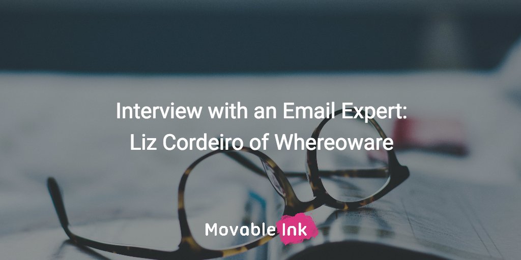 movableink's tweet photo. #EmailGeeks check out our interview w/Liz Cordeiro of @whereoware &amp; see why she believes in #email #marketing! https://t.co/q2WAdn7zOj https://t.co/02h2cKrkt6