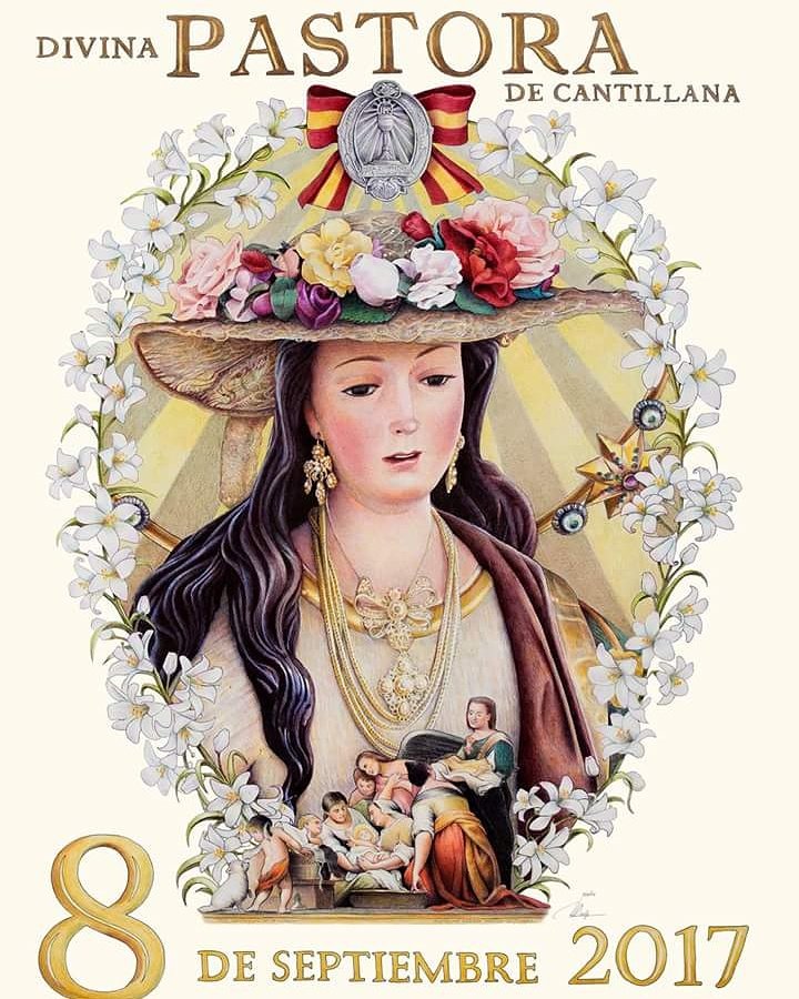 SSanta__Sevilla's tweet photo. Os dejamos el cartel de la salida procesional de la Hdad de la @_Divina_Pastora obra de @javierjsdalp. https://t.co/v7Btw1Rs4r