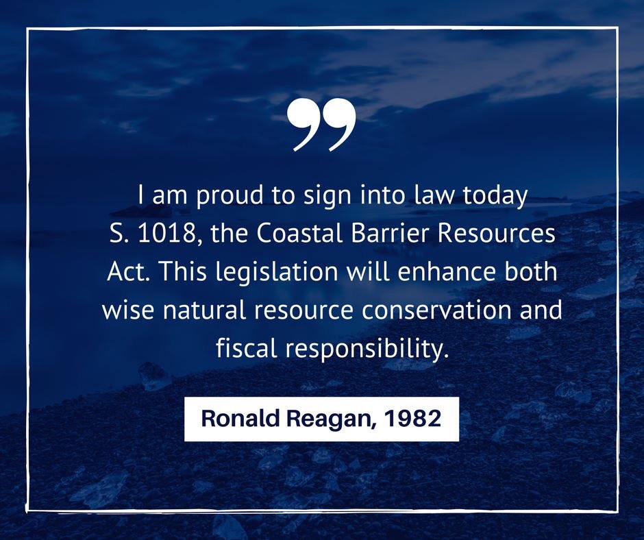 #Throwback to when Ronald Reagan signed the Coastal Barrier Resources Act to reduce government waste and protect our natural resources!