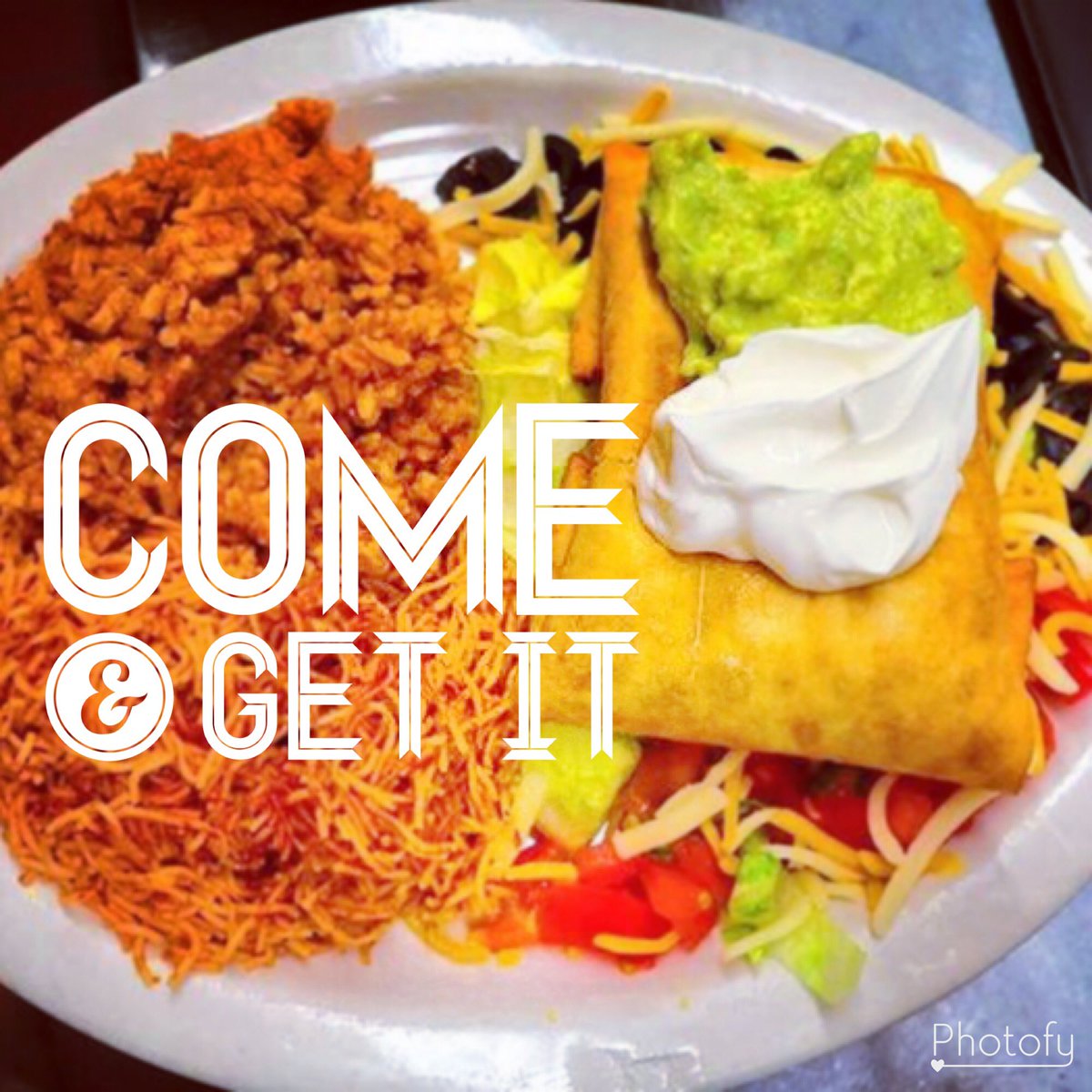 It's a perfect day for a chimi...a chimichanga that is!  #comeandgetit #chimichanga #grammamoras #deepfriedburrito