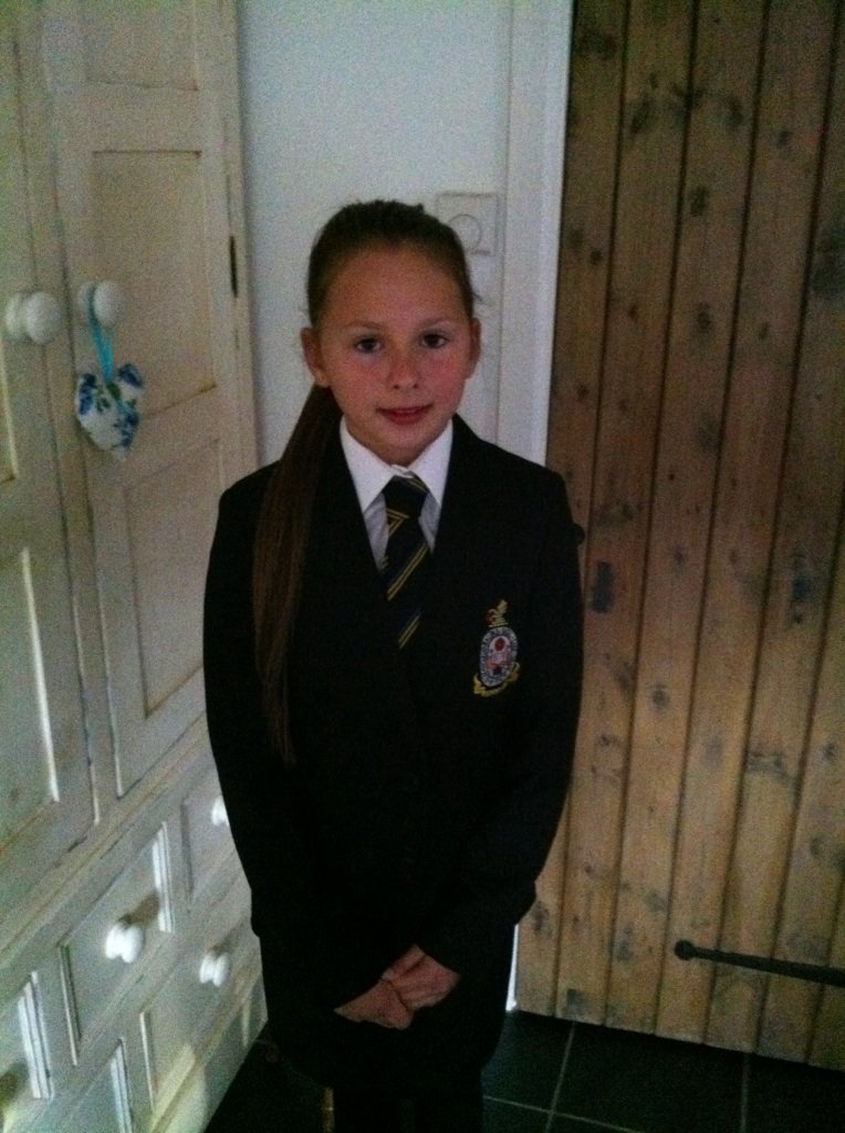 Her first day at Grammar school 2012, 5 years later and 8 A's and 4 B's, proud Mum and Dad.