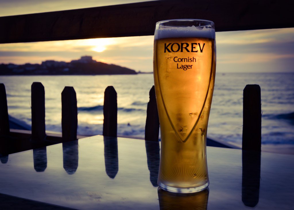 Had a few nice pints of #Korev tonight in #Newquay <a href="/KorevLager/">korev</a>