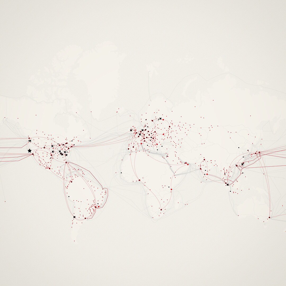 aliffard's tweet photo. Global footprint of Google's data empire #partial #incomplete #workinprogress https://t.co/6cwI1yYrPv