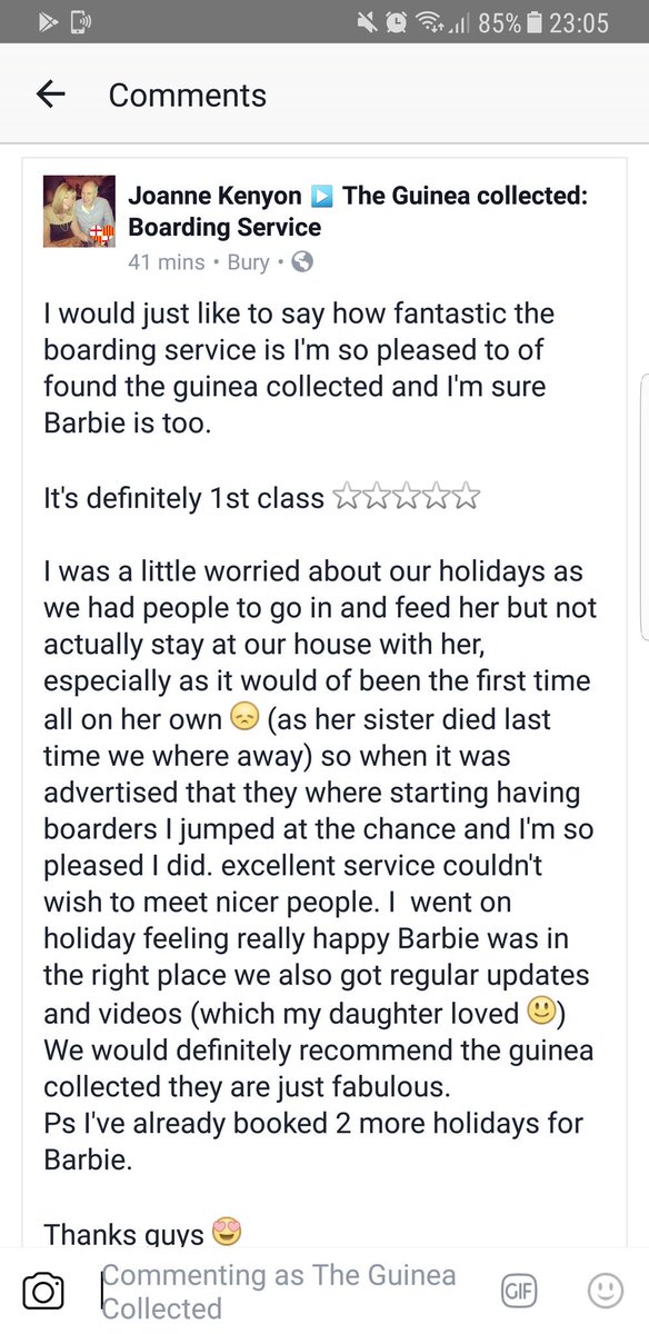 GuineaCollected's tweet photo. Our first boarder service review!! #Barbie #GuineaPig #GuineaCollected https://t.co/VgjMNqxFL7