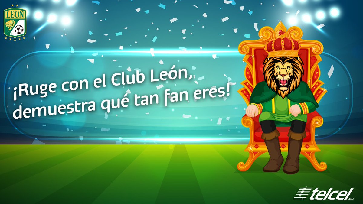 Telcel's tweet photo. ¡Apoya a @clubleonfc demostrando el rugido de la porra! Regístrate en: https://t.co/oGVDS0VIwb y sigue dependiente. #FutbolEnTusManos https://t.co/2KunaMA5ZU