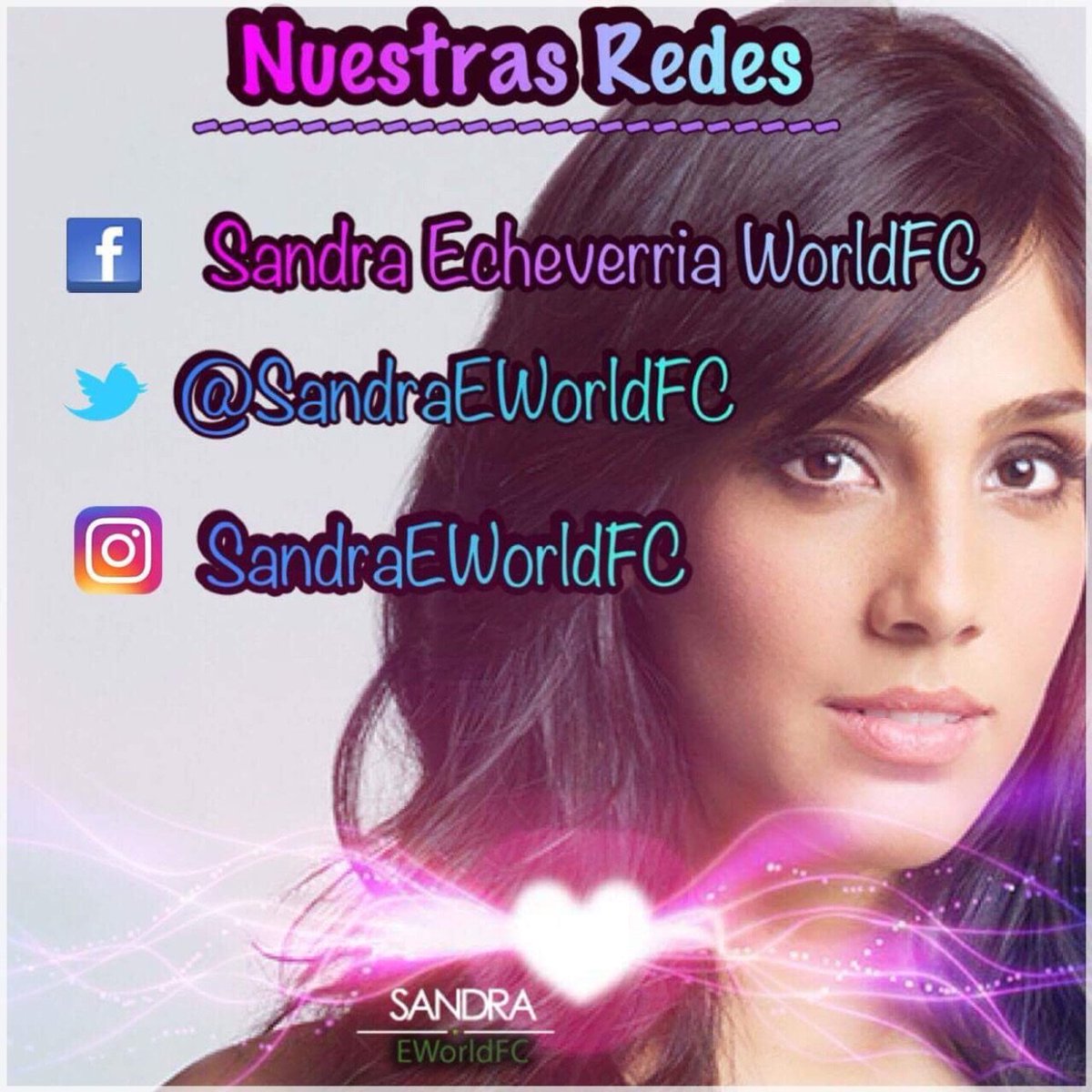 SandraEWorldFC's tweet photo. Ya nos puedes seguir en todas nuestras #RedesSociales #SandraEWorldFC https://t.co/3kX5NR8Ilx