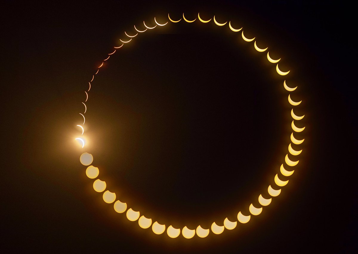 sehnaoui's tweet image. Composite image of the 2017 eclipse. #EclipseSolar2017