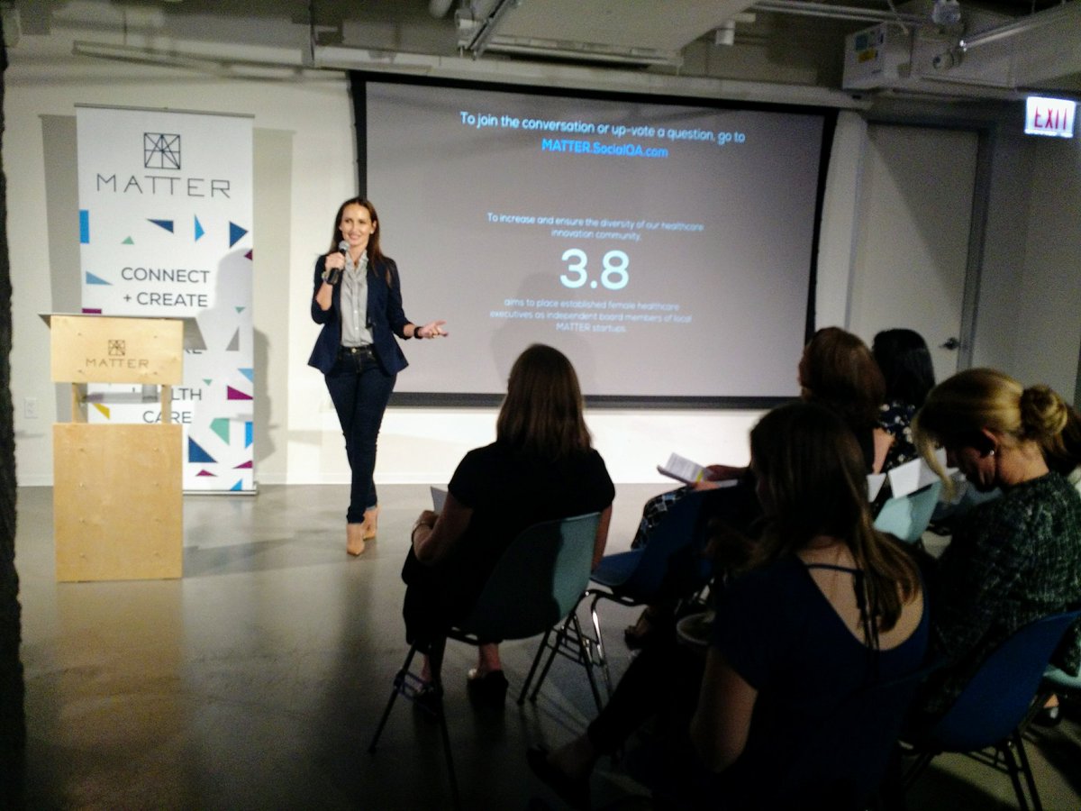 MATTERhealth's tweet photo. "We need to diversify our boards." Holly Copeland of @HZNPplc  kicks off the 3.8 launch party. https://t.co/FjZn8jKCe2