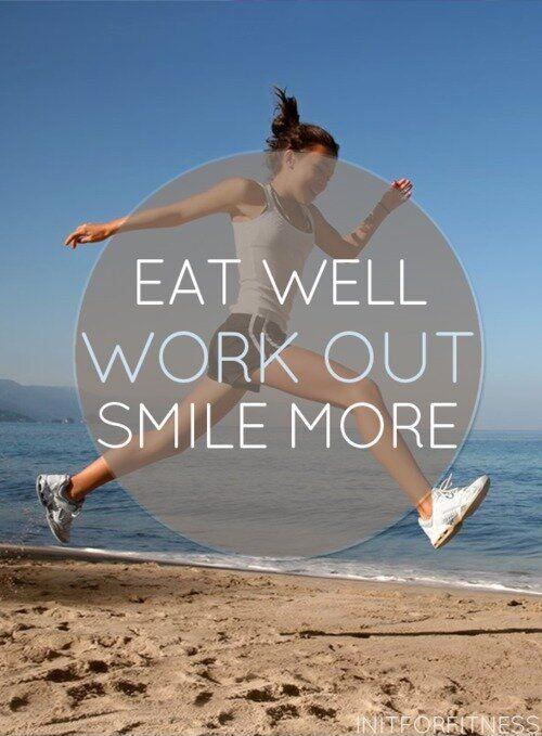 Eat well, #workout, smile more ☺️ - What are your goals for the upcoming weekend?