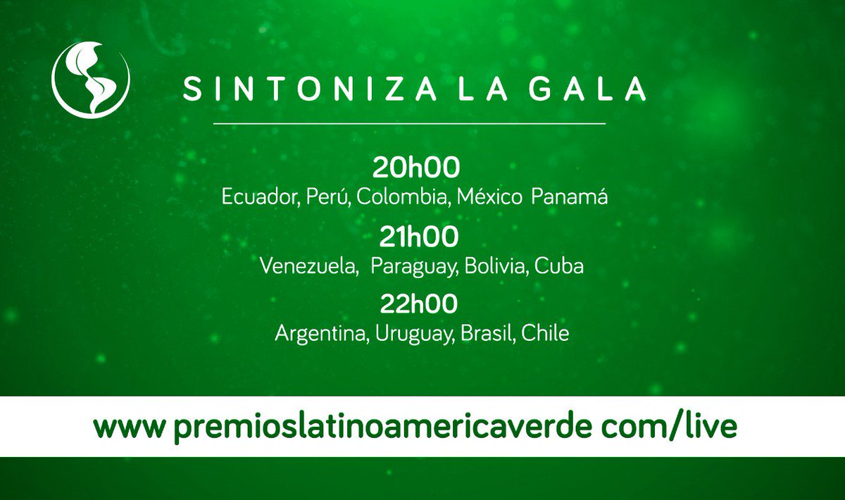 TriciCL's tweet photo. Llego la hora de conocer los Oscar ambientales @premiosverdes Porque #CambiarEsPosible sintoniza la transmisión y síguenos! !! Trici GYQ https://t.co/rasgbcwhCk