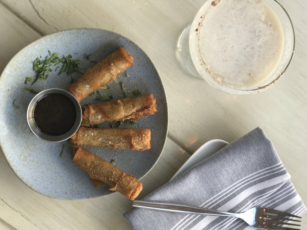Crispy Lentil Rolls and a Golden Coconut cocktail coming right up! 📸: <a href="/FavoredByYodit/">Favored by Yodit Events & Design</a>