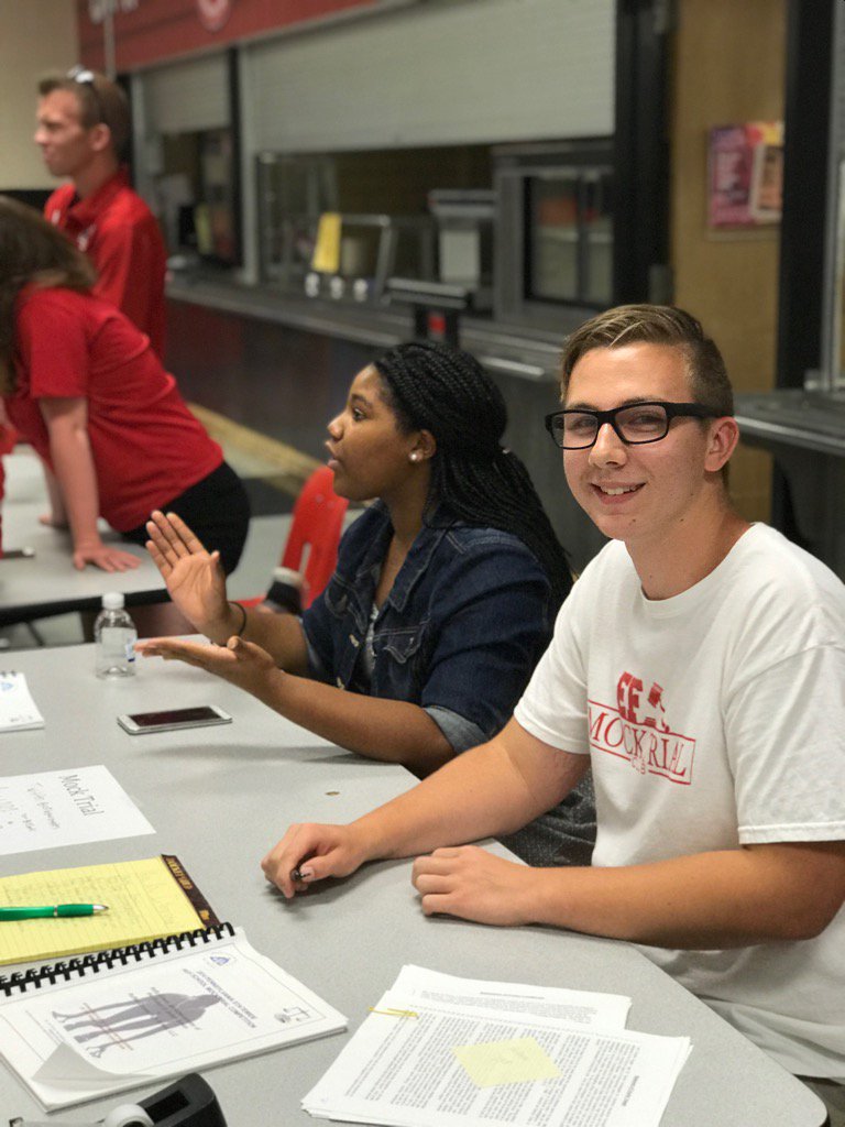 Mock Trials working the room!