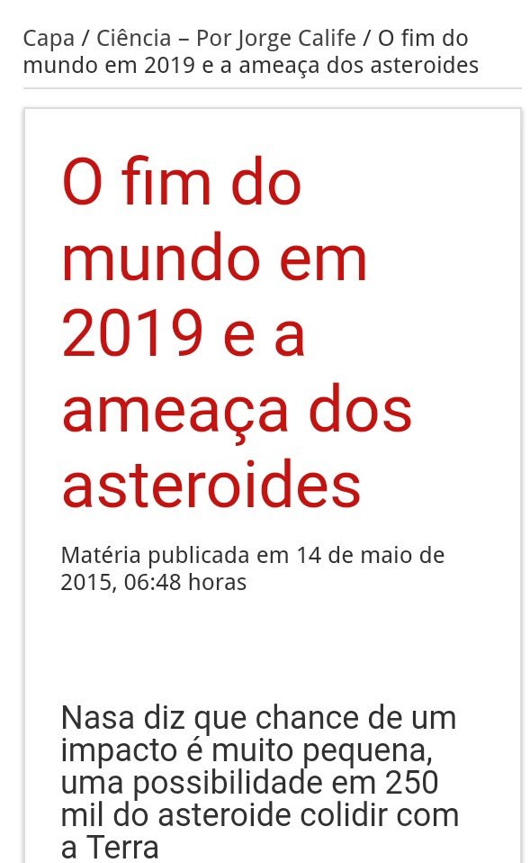 #NoFimDoMundoEu

Galera o próximo Fim do Mundo parece que está agendado pra 2019 😪