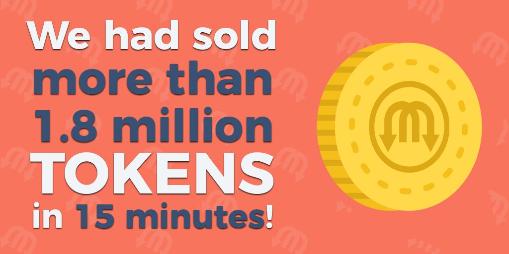 tmisssion's tweet photo. We had sold more than 1.8 million tokens in 15 minutes!!!
https://t.co/esPFVu1DDE
#tmn #ico #ICOtmn #crowdsale #ethereum #presale https://t.co/LlUyai0HSC