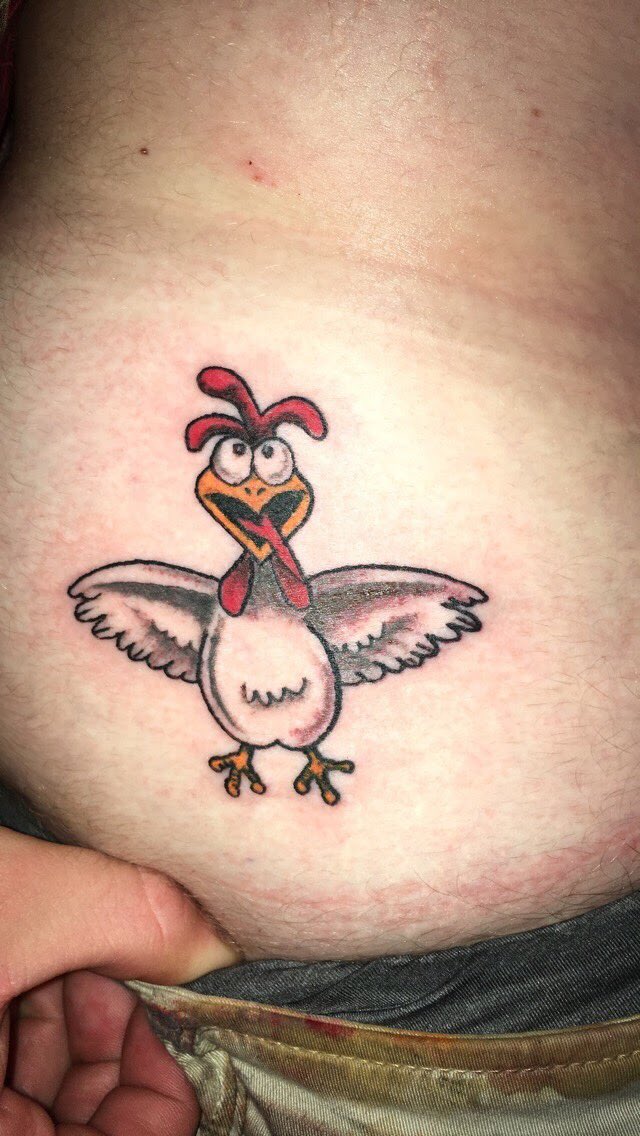 Bitten Meat Chicken Wing Food Tattoo Mens Forearms  Food tattoos Homemade  tattoos Chicken tattoo