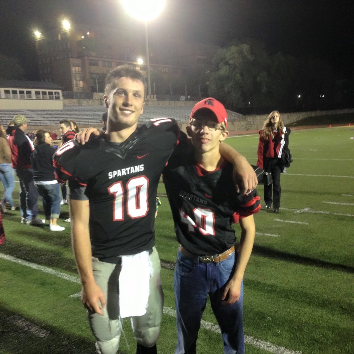 #TBT to 2 years ago during football with <a href="/TannerTaylor10/">Tanner Taylor</a> after a varsity game.