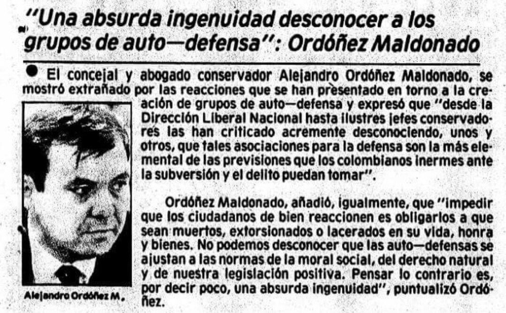 Miren lo que pensaba Ordóñez de los paramilitares