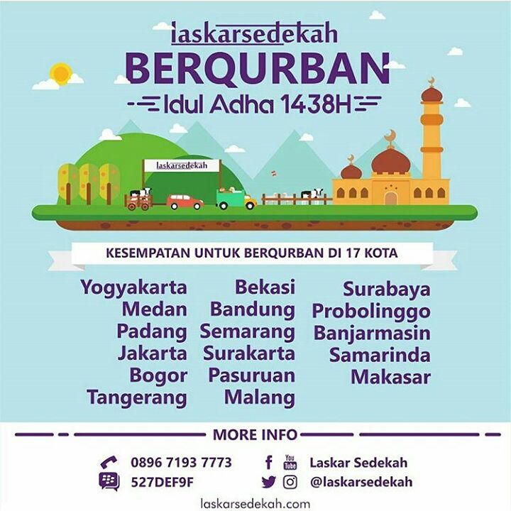 LS BERQURBAN 1438H | Harga 1 ekor kambing Rp. 3jt *wilayah samarinda* Cp. 0812-536-5656 

#lsberqurban #laskarsedekah #sedekah #qurban