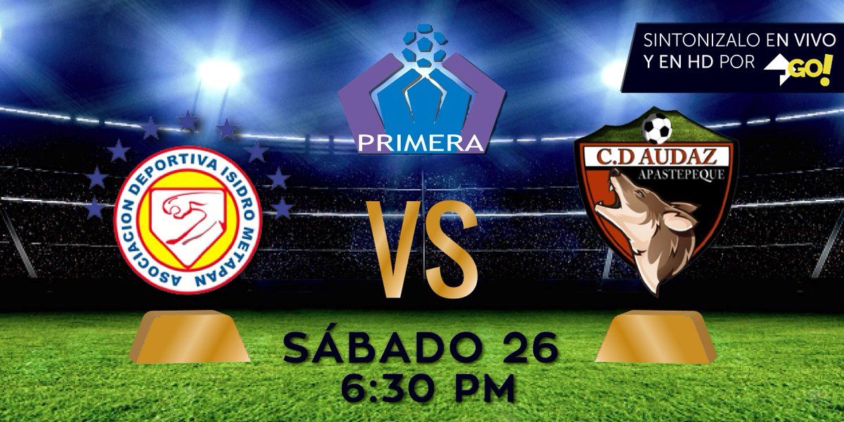 ⚽ ¡No te pierdas Isidro Metapán vs Audaz! ⚽

Sábado 26, 6:30 PM, en vivo

> Podrás verlo en #TCSGo: 
bit.ly/TcsGoApp
