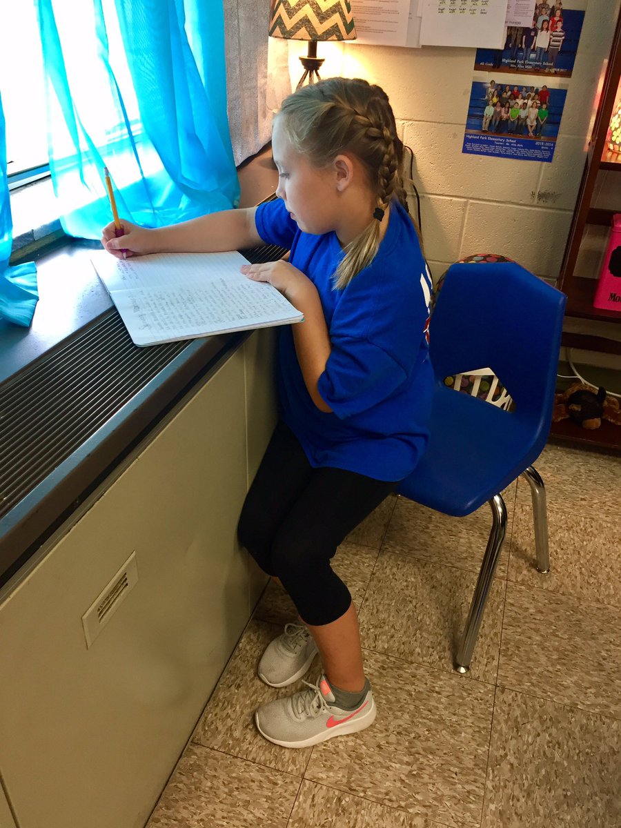 mrsamote's tweet photo. They love to find that "perfect spot" to write!! I never know where they will end up!📓❤✏️ #MPEStigers https://t.co/1eT0qZJhpm