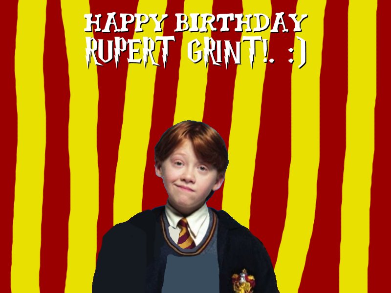 Happy Birthday Rupert Grint!. :) 