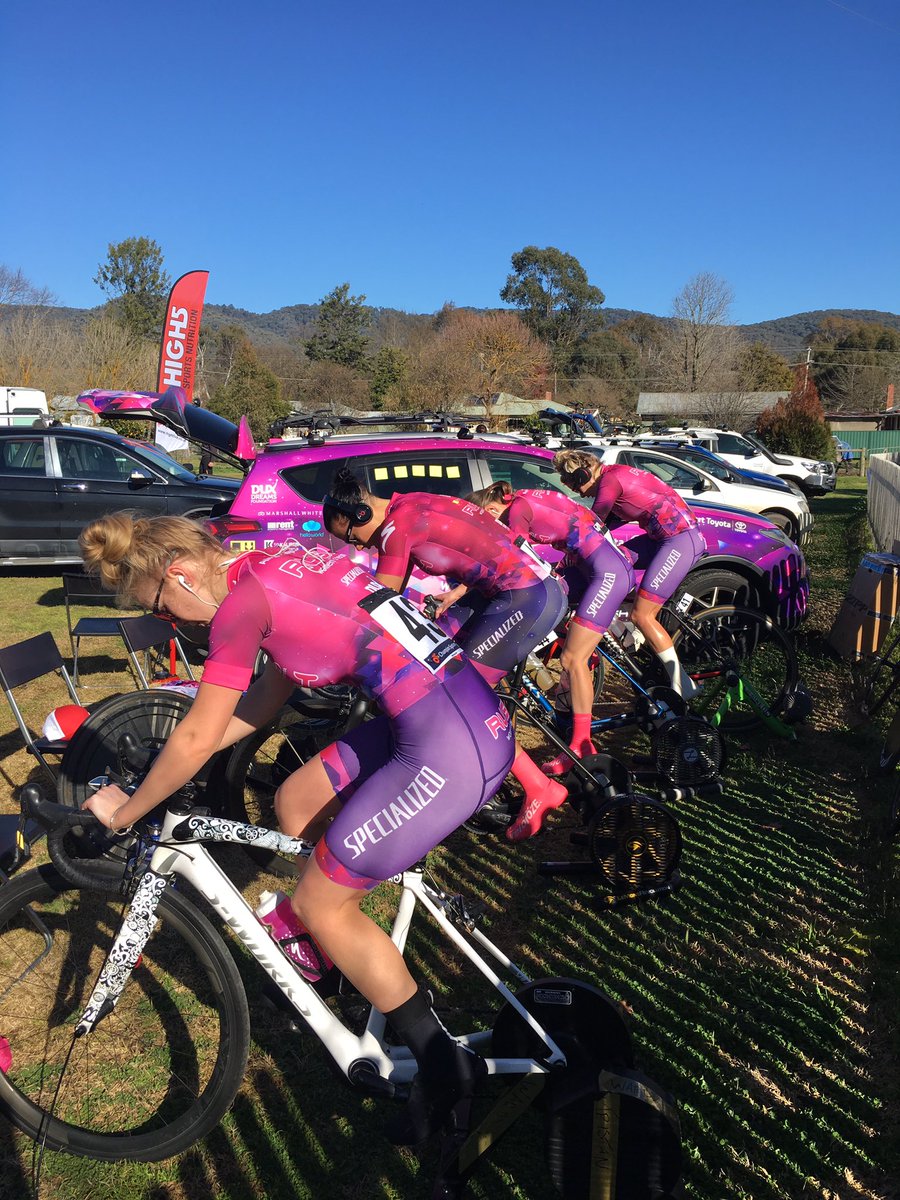 Stage 1 <a href="/StradeNero/">Tour of King Valley</a> done and dusted, the team now resting up ahead of this afternoons Criterium in Wangaratta 💖
<a href="/TotalRush/">Total Rush</a> <a href="/AirportToyotaAU/">AirportToyota</a>