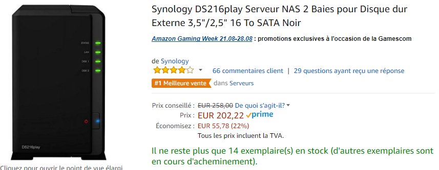 Paductioncom's tweet photo. Mon NAS est à 200€ autant vous dire que c'est le moment de se faire plaisir ! 
Plex, Serveur Web, Raid, Sync cloud 
https://t.co/wPvYt31wBs https://t.co/9ntNC3u2a9