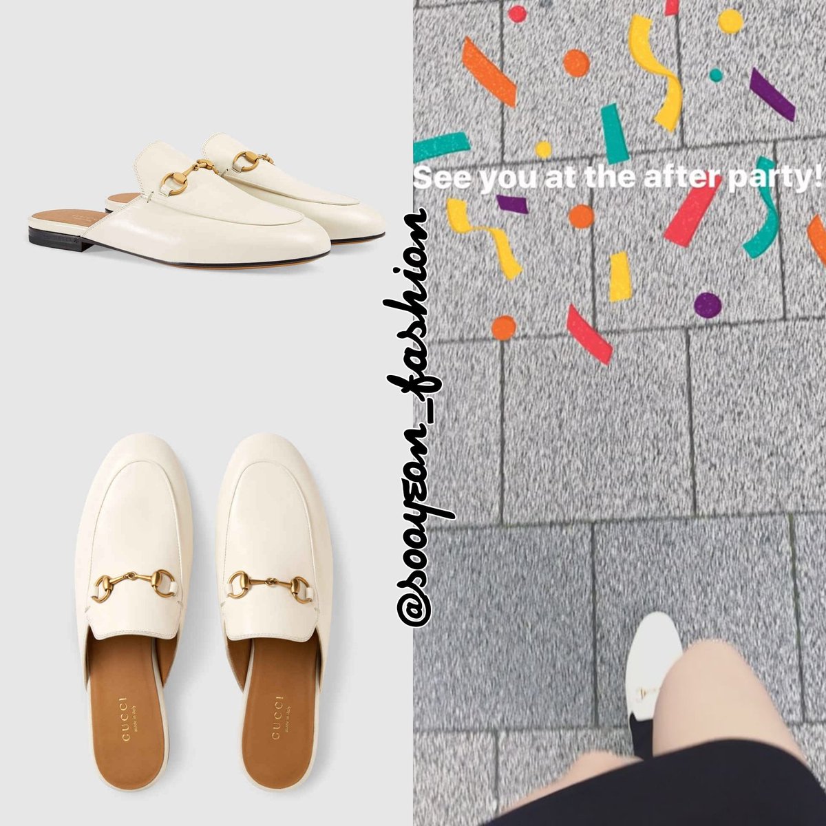 princetown leather slipper white