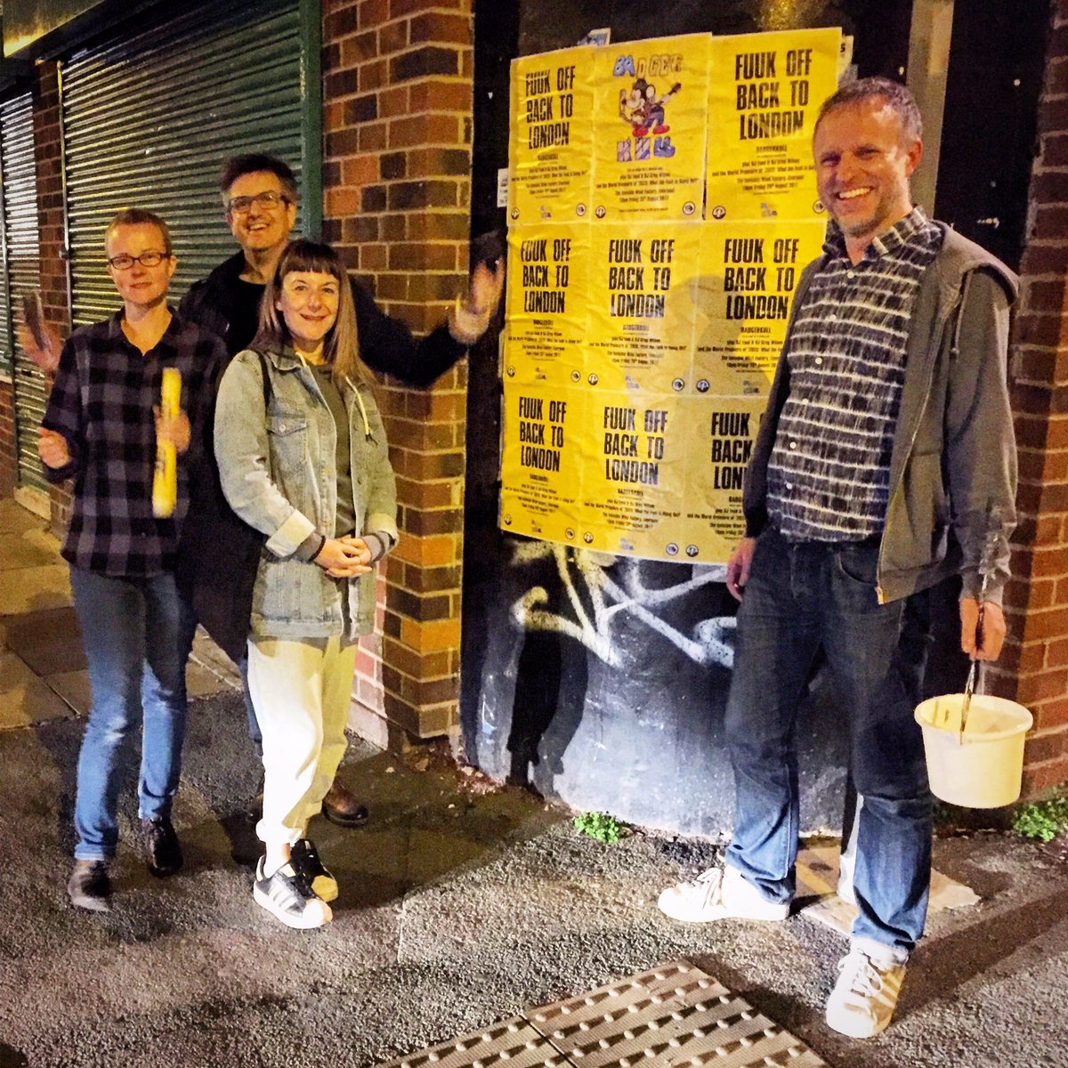 HarwoodAliArt's tweet photo. #rosekull #badgerkull #welcometothedarkages #klf #mumu #kfoundation #thedayofthebook #flyposting #flypost https://t.co/NpovkRM43C