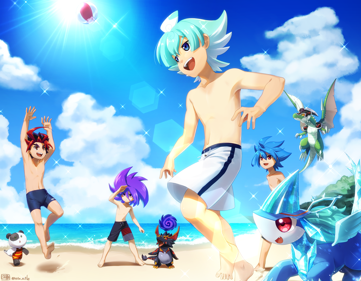 eto_atle's tweet photo. 夏だ！水着だ！バディサマー！ https://t.co/0gJVvXa0I2