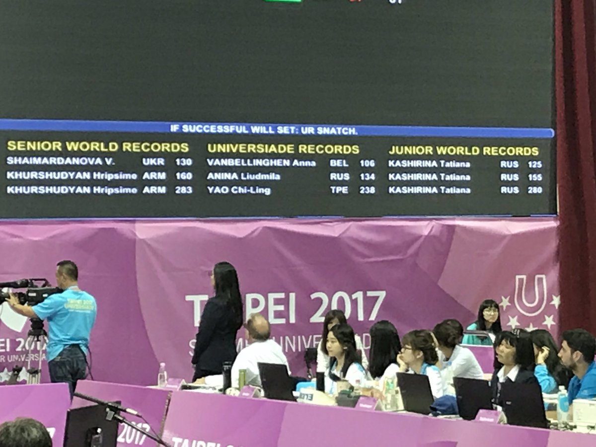 BEL_SUTaipei's tweet photo. Anna Van Bellinghen 5th place in the weightlifting competition -90kg Congrats Anna!!  #SUTaipei2017 #BEL_SUTaipei #FISU https://t.co/uEinGm8AuM