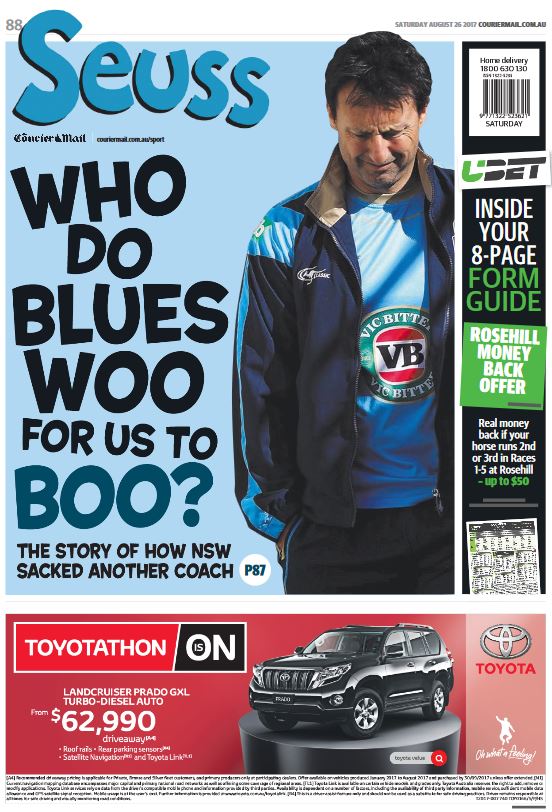 Blues' knack for the sack means Laurie's on our back ... page.