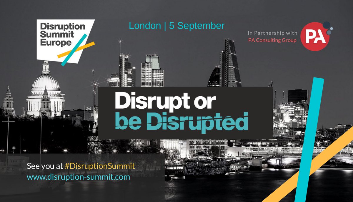 WhiteFireDesign's tweet image. The latest and greatest bleeding-edge 
technology conference in London disruption-summit.com #technologyconference #disrupt #business