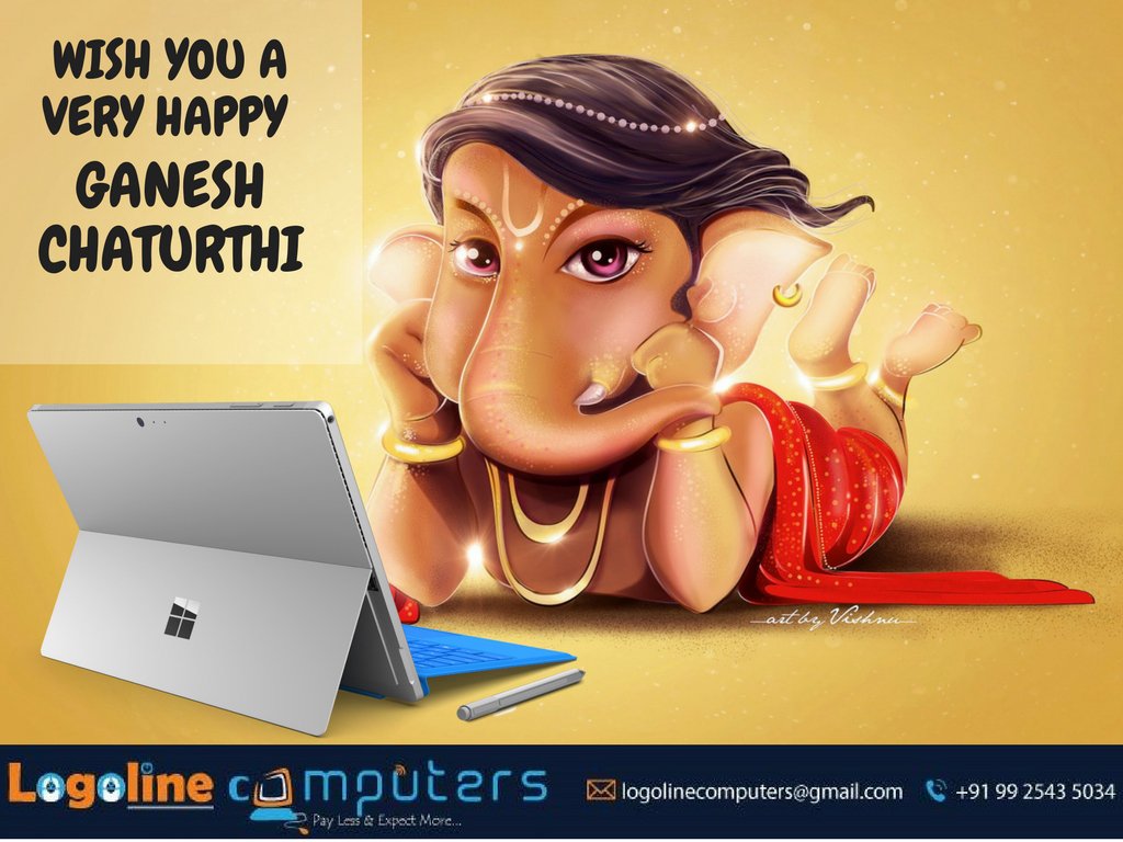 LogoLine_Com's tweet photo. Lot of Happiness and Lord #Ganesha Blessings on the Auspicious Occasion of #GaneshChaturthi #HappyGaneshChaturthi
#LogolineComputers https://t.co/5DoiEHPVDh