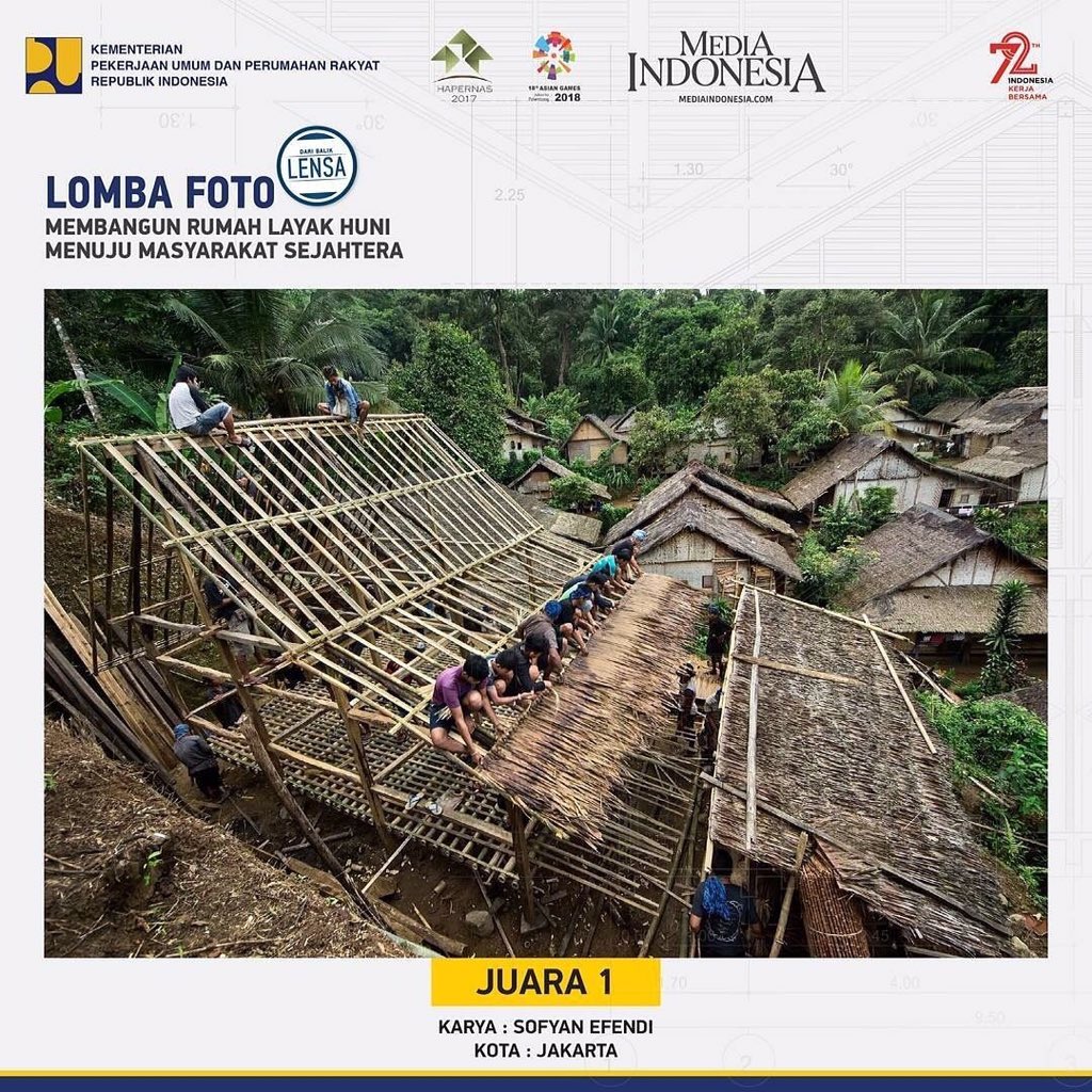 musrift's tweet photo. Gambaran kegotong-royongan masih melekat dalam pembangunan rumah swadaya layak huni #Hapernas2017 #RumahKitaAksiKita @perumahan_pupr https://t.co/RYqHl4OcqQ