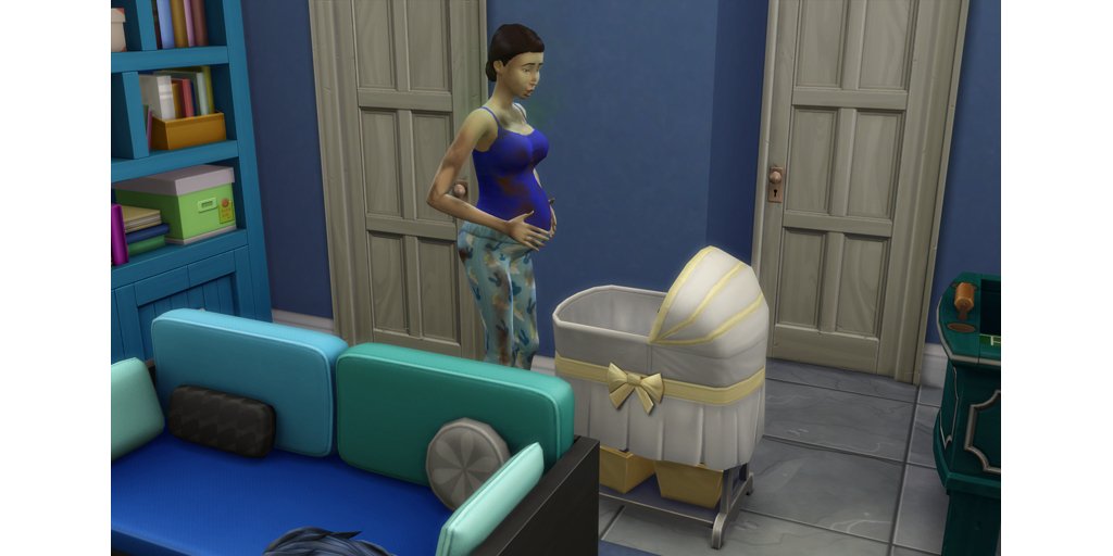 MrsLepine87's tweet photo. Just peed herself for the third time today now shes in labour better be multiples!! #100bbc #TheSims4 https://t.co/lBLvrfbX1j