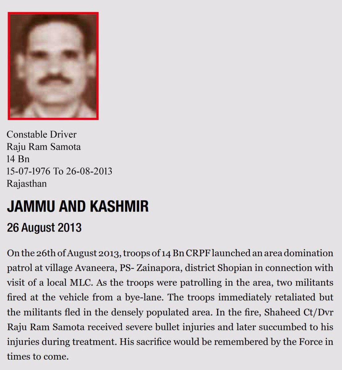 The valiant tales of these brave men who made the supreme sacrifice will inspire and guide us always..we salute them. #BharatKeVeer